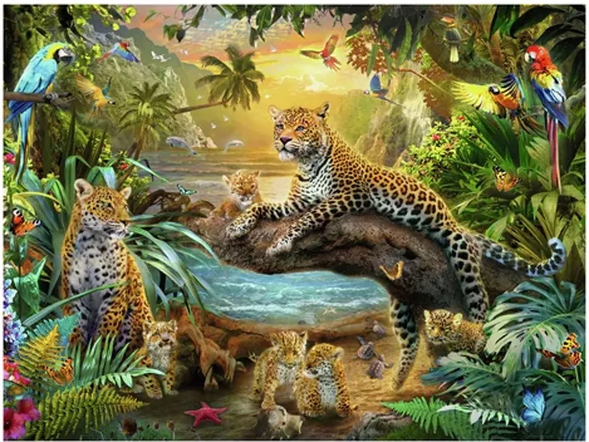 Ravensburger Luipaarden in de Jungle Legpuzzel 1500 Stuks - 12000738