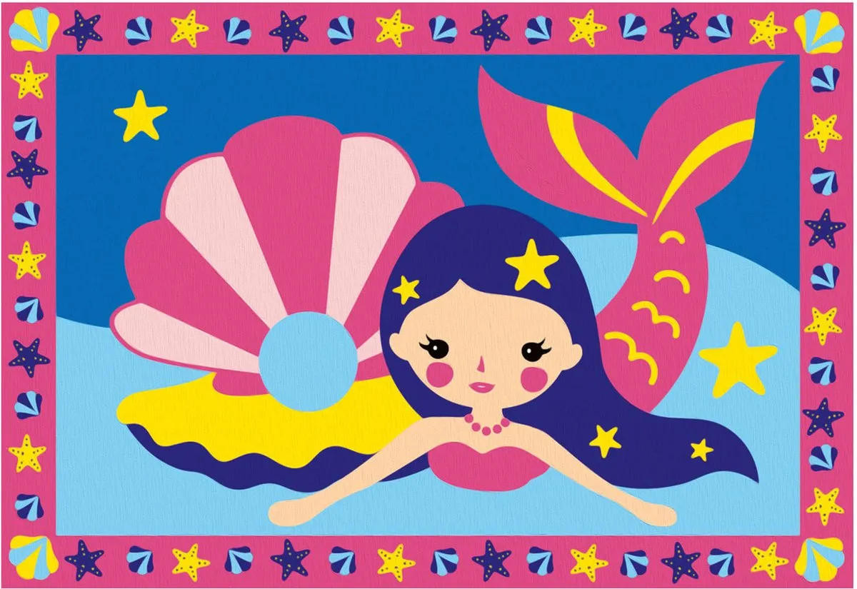 Ravensburger CreArt Mermaid Magic Schilderen op nummer - 15 Kleuren - Multicolor