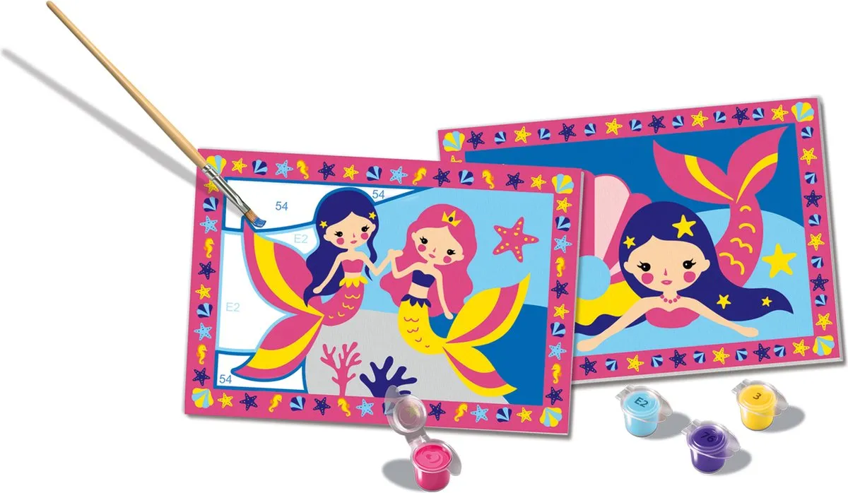 Ravensburger CreArt Mermaid Magic Schilderen op nummer - 15 Kleuren - Multicolor