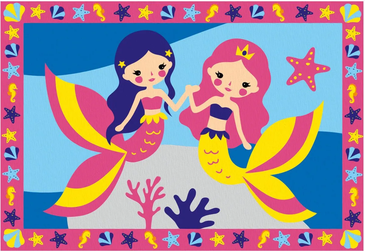 Ravensburger CreArt Mermaid Magic Schilderen op nummer - 15 Kleuren - Multicolor