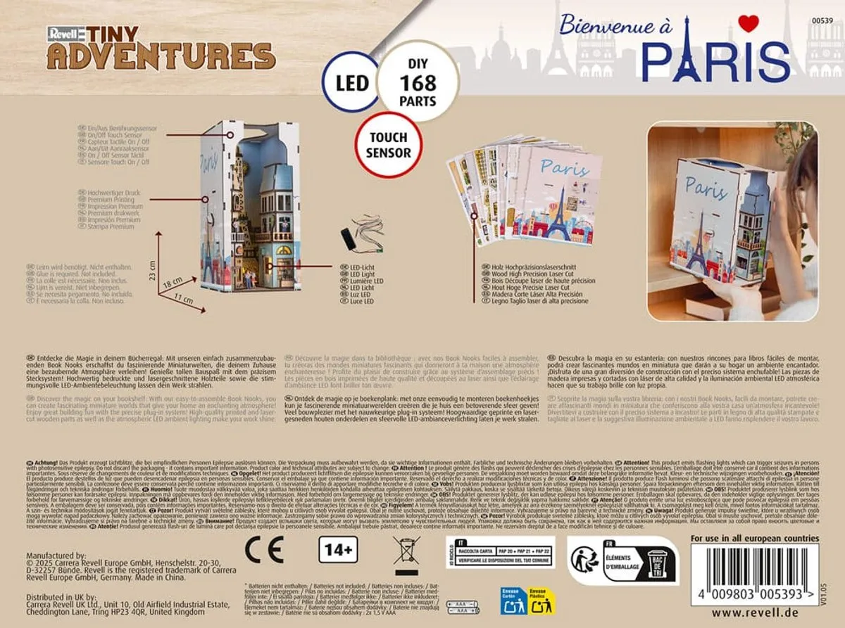 Revell Paris Tiny Adventures Book Nook Puzzels 23cm - REV00539 - Multicolor