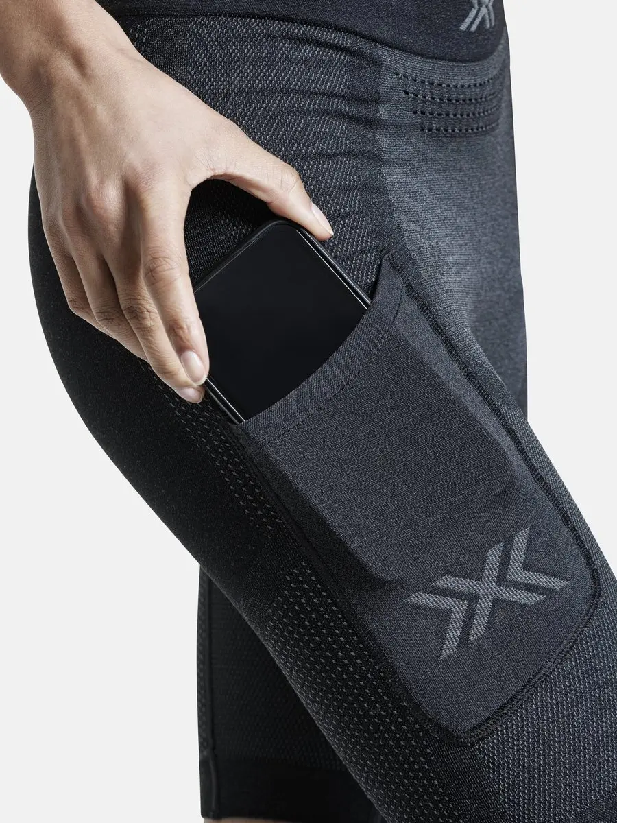 X-Bionic Xceed Run Korte Hardlooptight Dames - XS - Zwart/Rhinogrijs