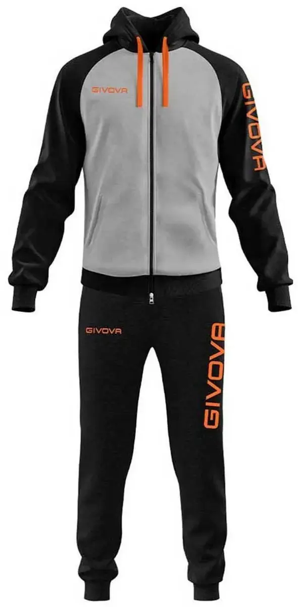 Givova Super King Trainingspak - XS - Melange Grijs/Fluo Oranje - afbeelding 3 van 3