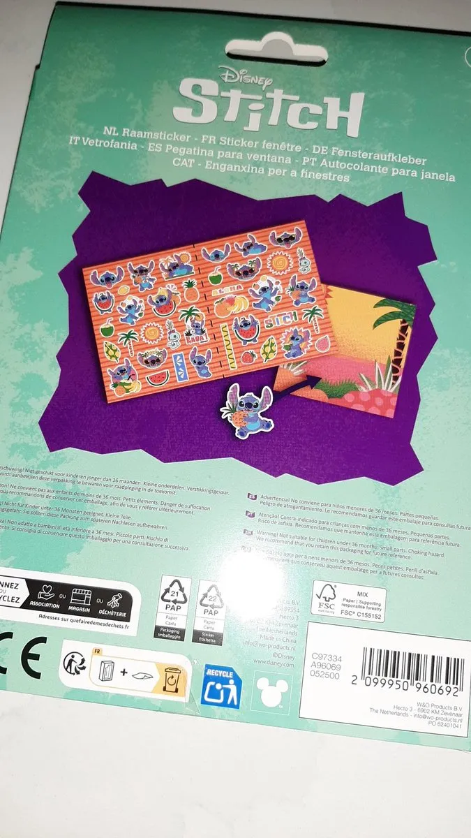 Disney Stitch Raamstickers - 38 Stuks