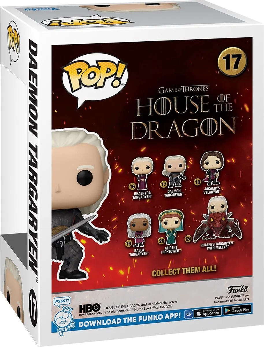 Funko Pop Game of Thrones Daemon Targaryen #79724 - afbeelding 6 van 6