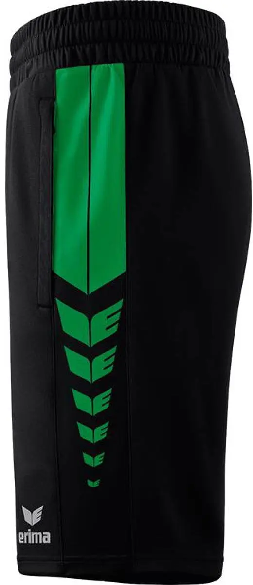 Erima Six Wings Worker Short Heren - M - Smaragd/Zwart