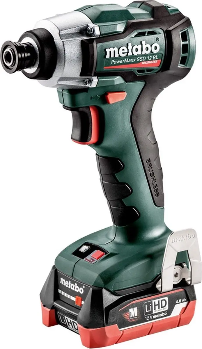 Metabo PowerMaxx SSD 12 BL 12V Li-HD accu slagschroevendraaier set (2x 4,0Ah acc