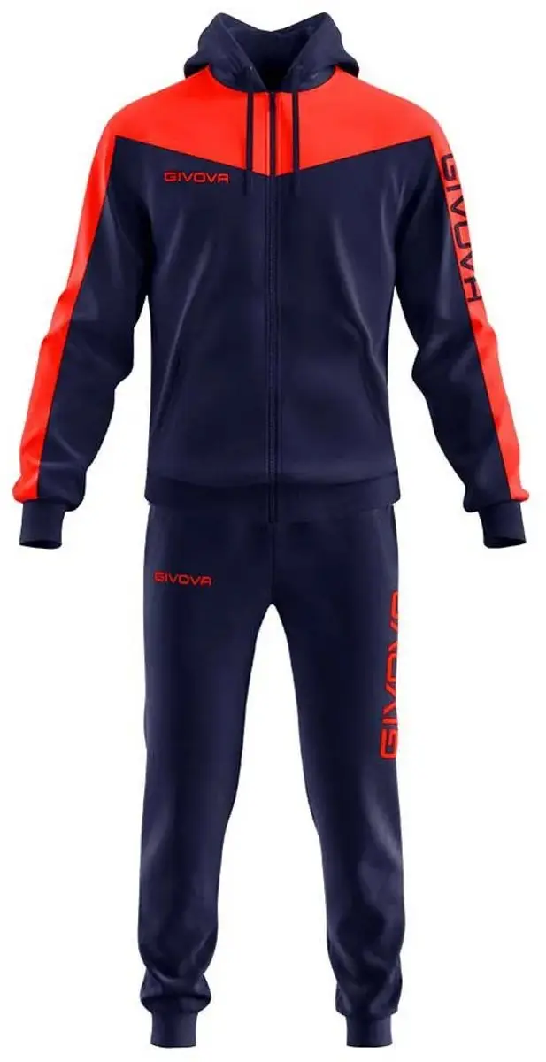 Givova Roma Trainingspak - Rood/Blauw - 8-10 jaar
