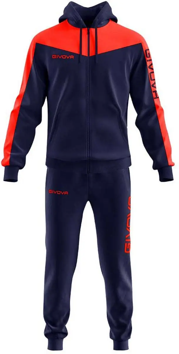Givova Roma Trainingspak - Rood/Blauw - 8-10 jaar