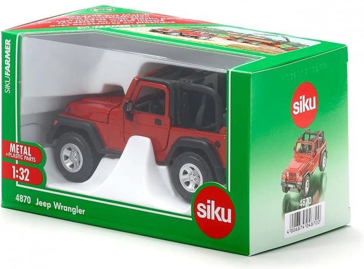 SIKU 4870 Jeep Wrangler 1:32 - Rood