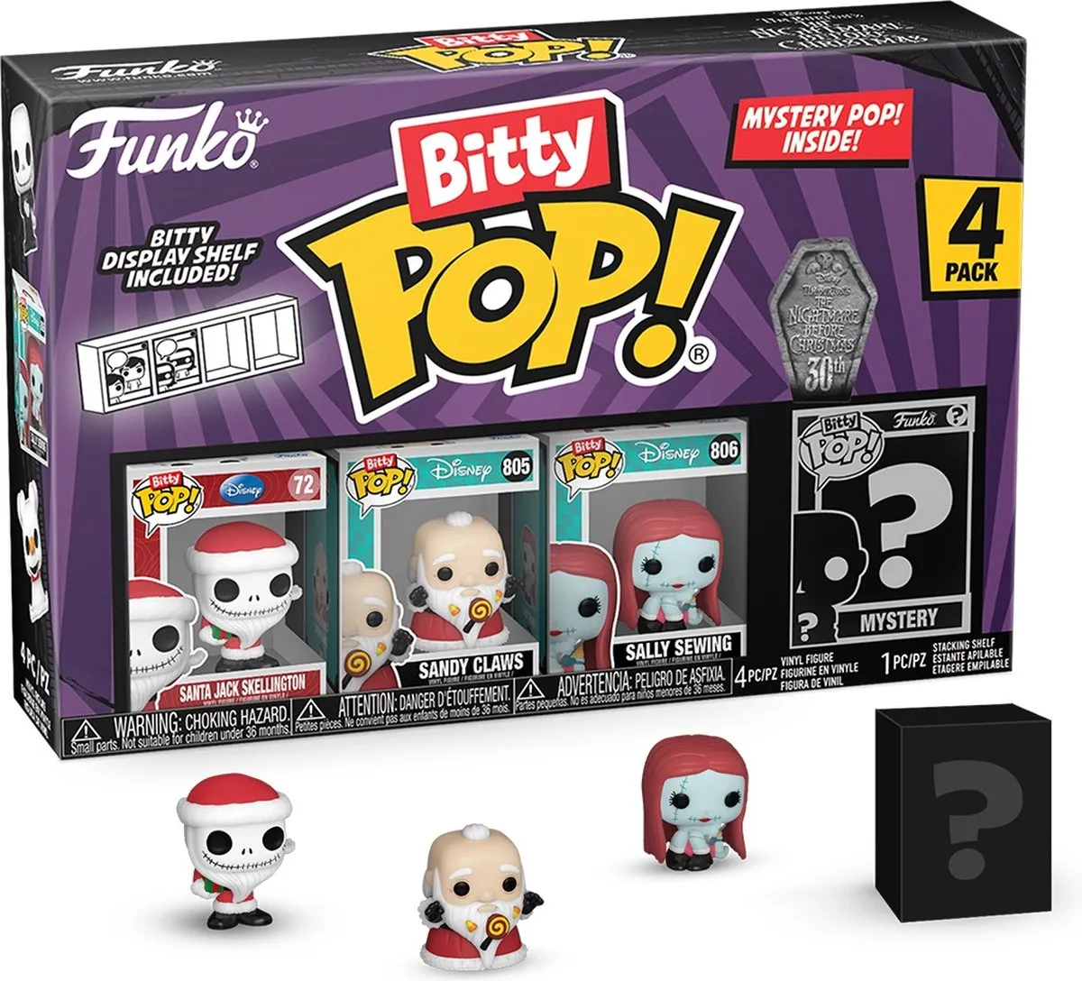 Funko Bitty Pop! The Nightmare Before Christmas - 4 Stuks