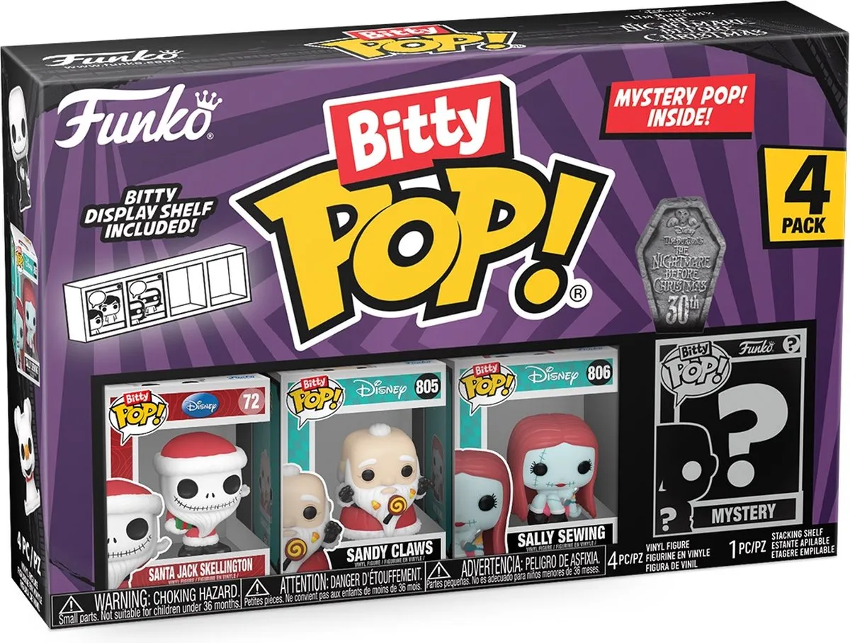 Funko Bitty Pop! The Nightmare Before Christmas - 4 Stuks