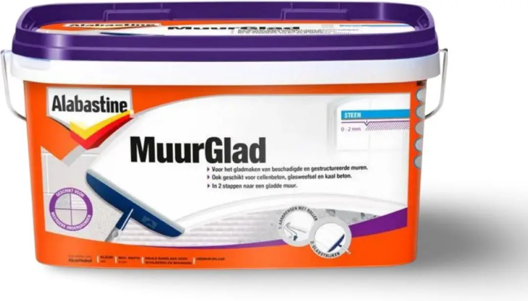 Alabastine Muurglad Rolbaar 5L - Wit