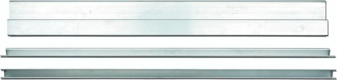 HAK Licht metalen trapezoidale profiel met plastic eindkappen, Profiel cross-sec