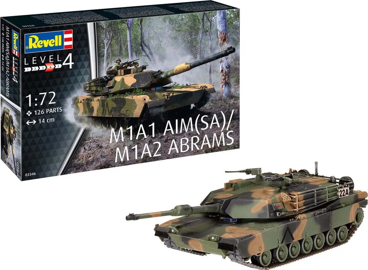 Revell M1A1 AIM/M1A2 Abrams Tank 1:72 Modelbouwpakket