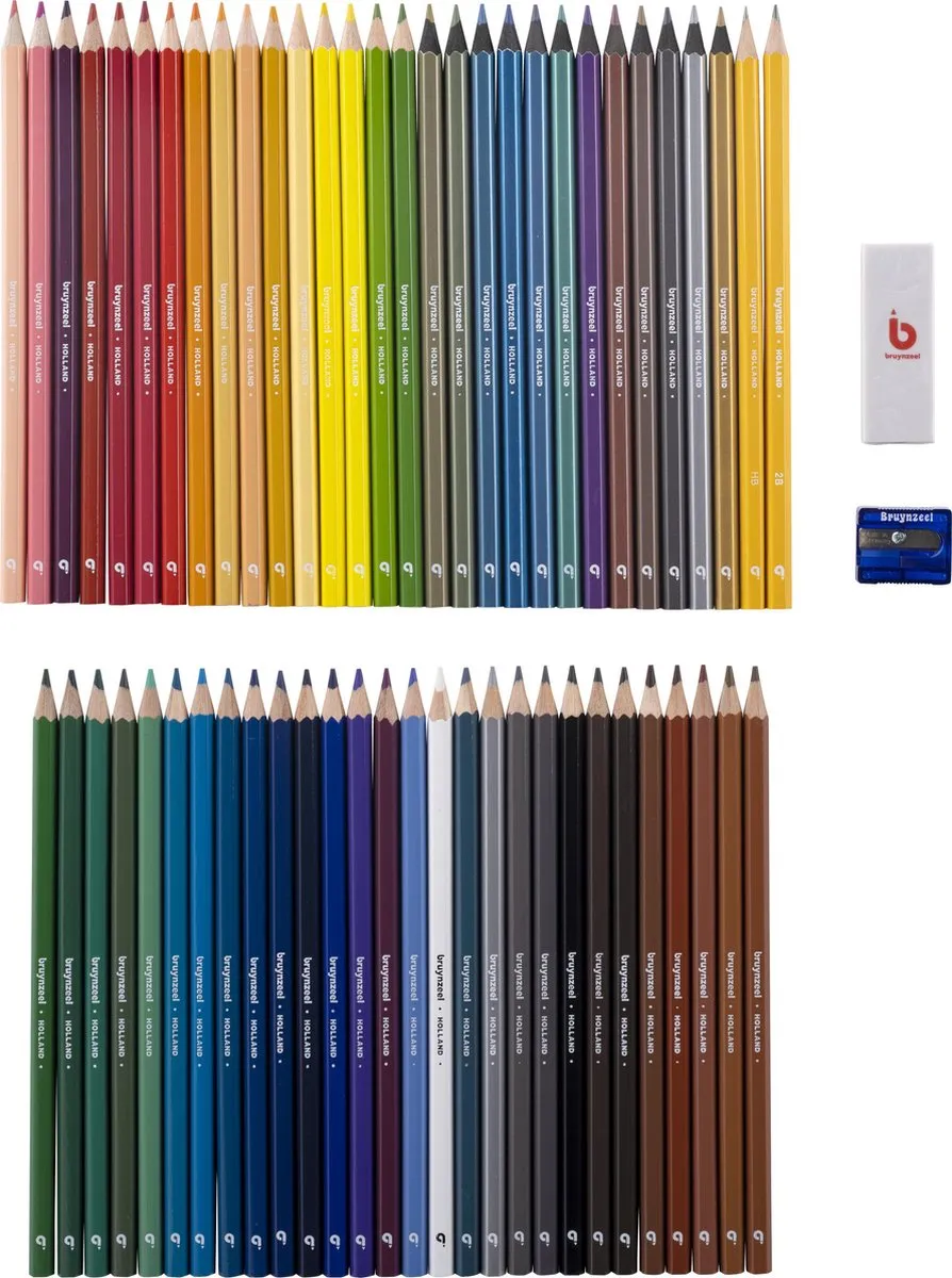 Bruynzeel Teken- en kleurset kleine kunstenaars blik 60 stuks