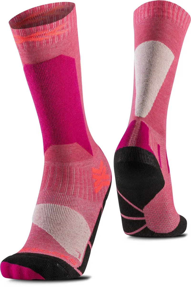 X-Bionic X-Socks Ski Discover Junior Skisokken 24-26 - Lichtroze/Lichtzand - afbeelding 3 van 3