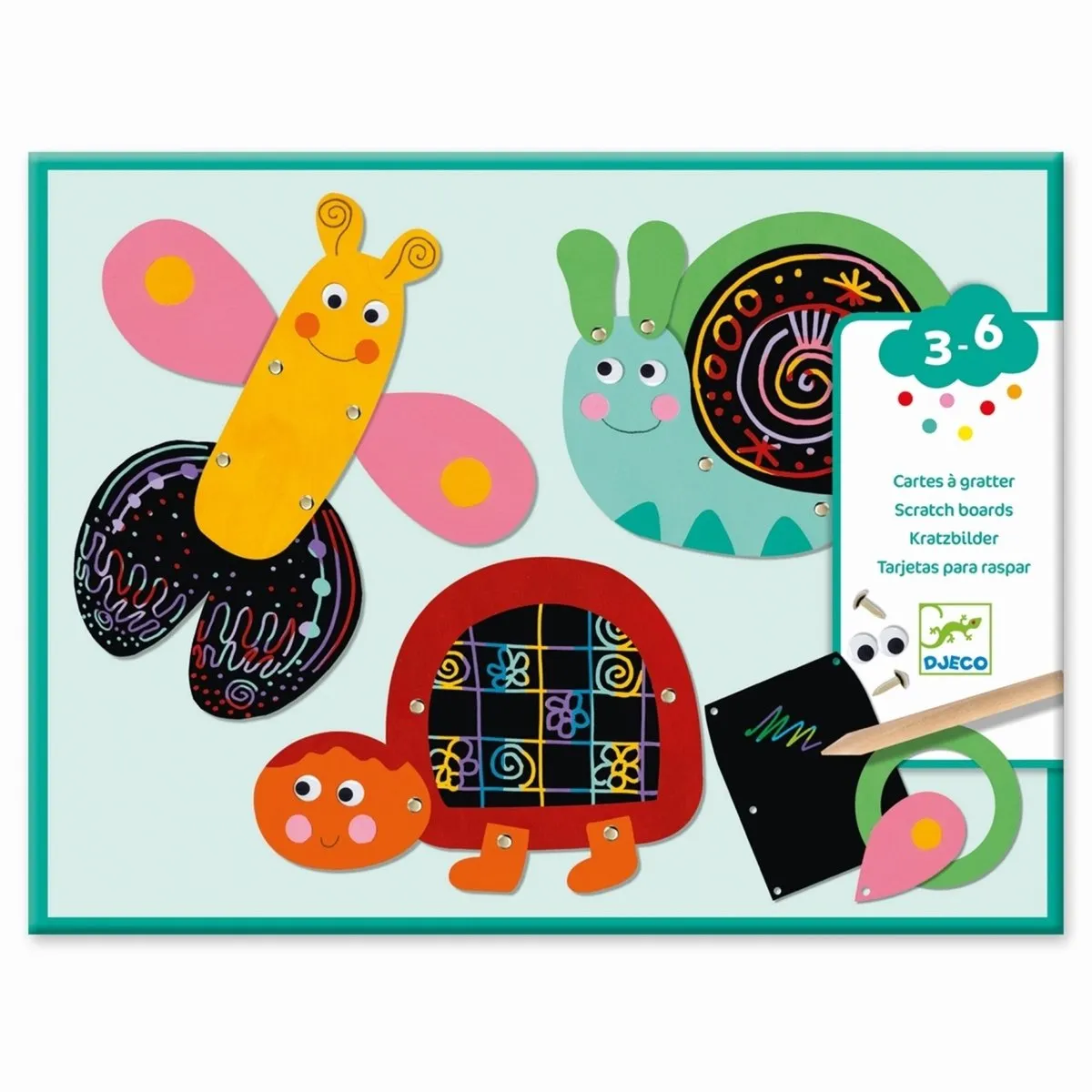 Djeco Scratch the Funny Animals