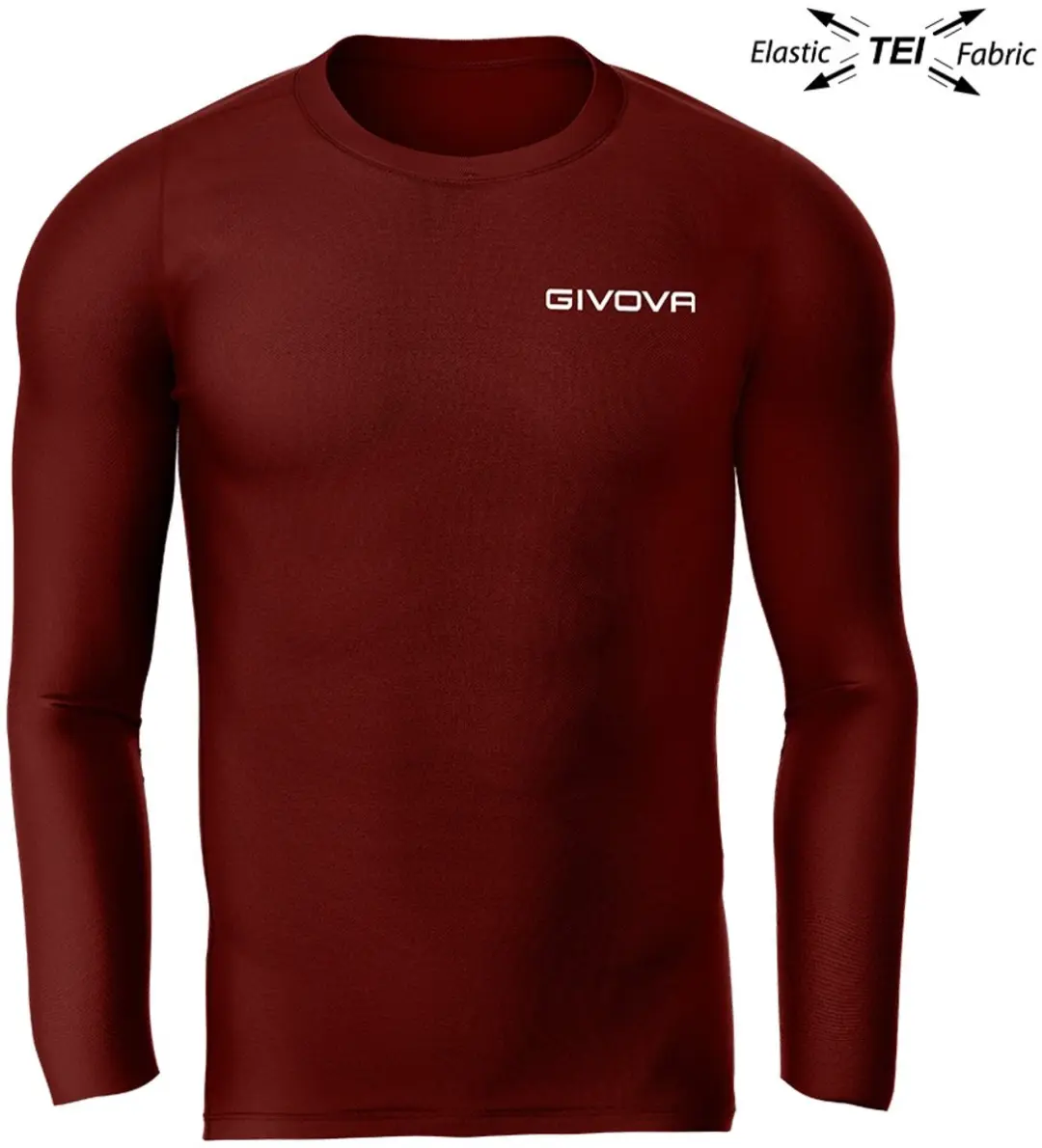Functioneel T-shirt Givova Corpus 3 Maglia Intima Elastica Rood