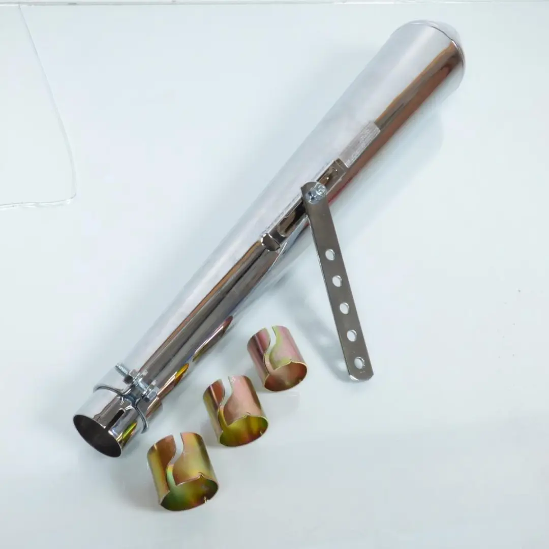emgo conische megafoon uitlaatdemper l660mm chroom voor motorfiets nieuw