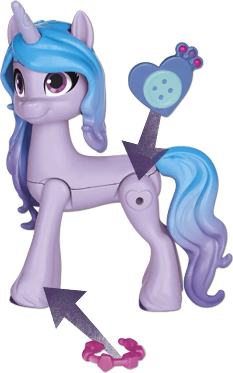 Hasbro My Little Pony Izzy Moonbow Unicorn Tea Party Speelfiguur - Multikleur