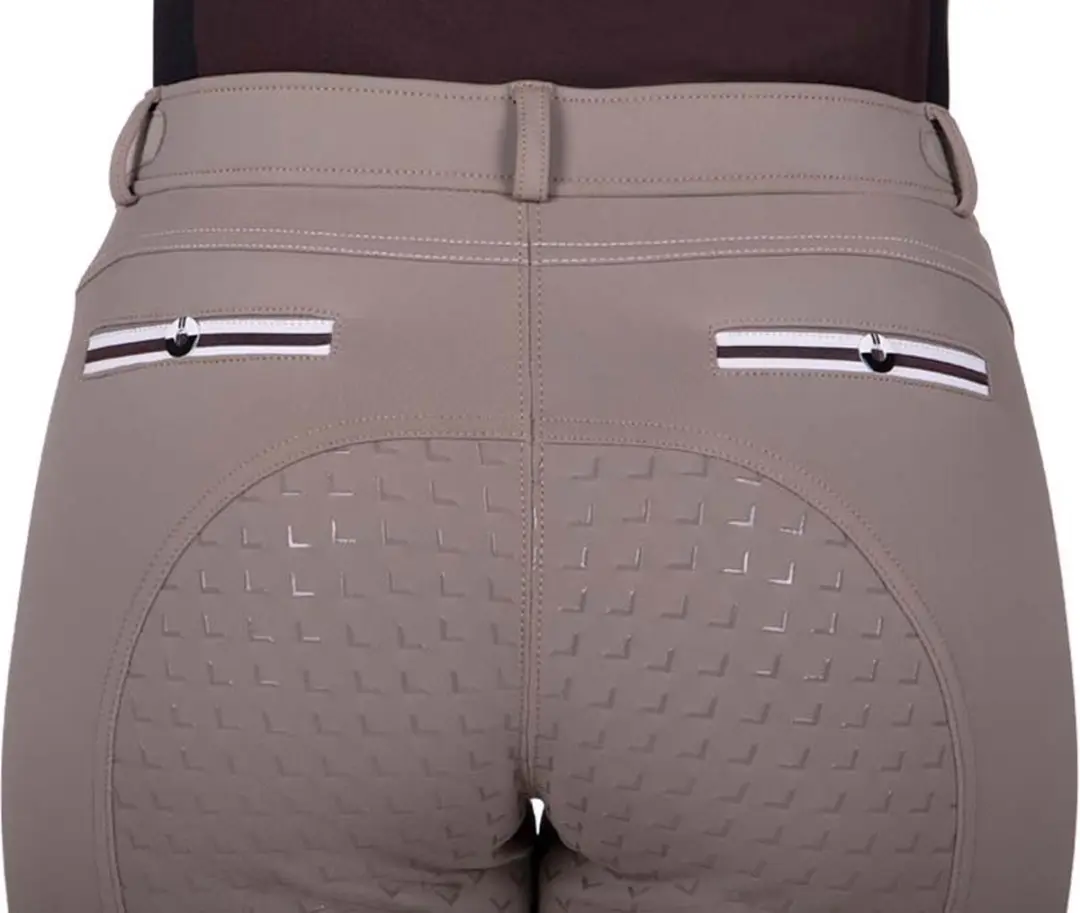 QHP Emma Rijbroek Softshell - Maat 40 - Beige - afbeelding 2 van 2