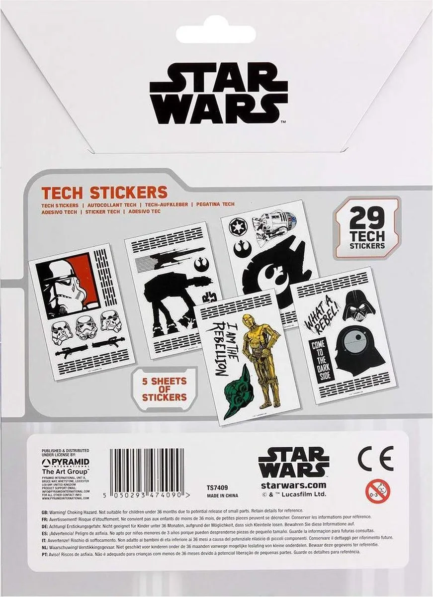 Star Wars Tech Stickers - 29 Stuks - 5 Vellen