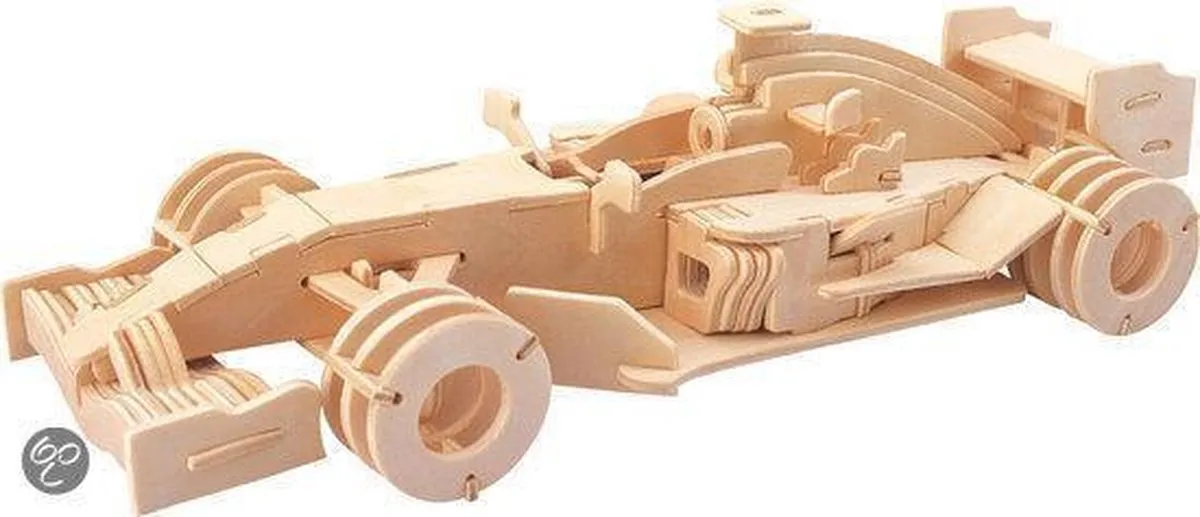 Asmodee Racing Car Construction Kit L4PC-00078223 - Houtkleur