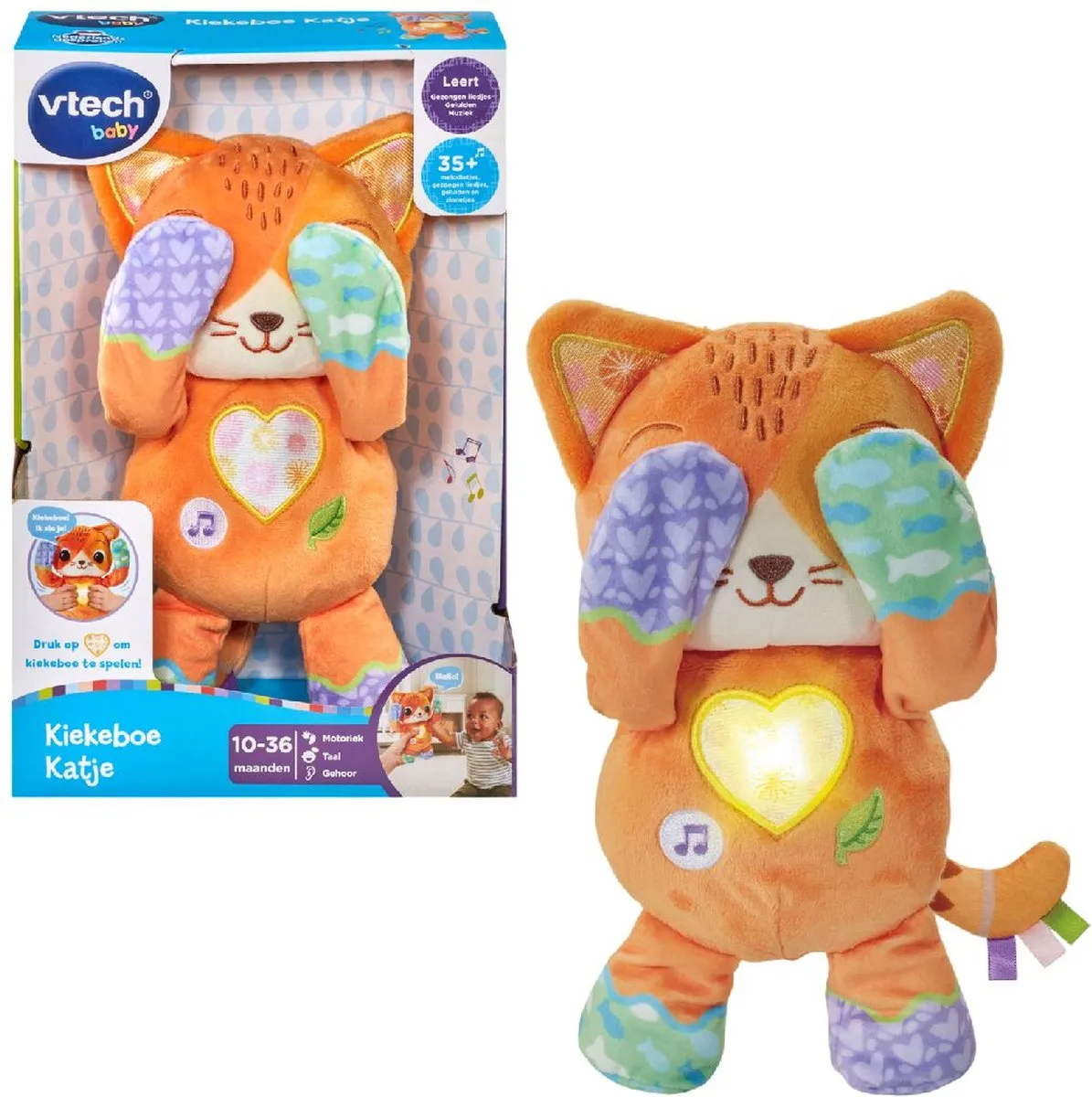 VTech Baby Kiekeboe Katje 80-567423 - Educatief Speelgoed - 10-36 Maanden - Multicolor - afbeelding 6 van 6