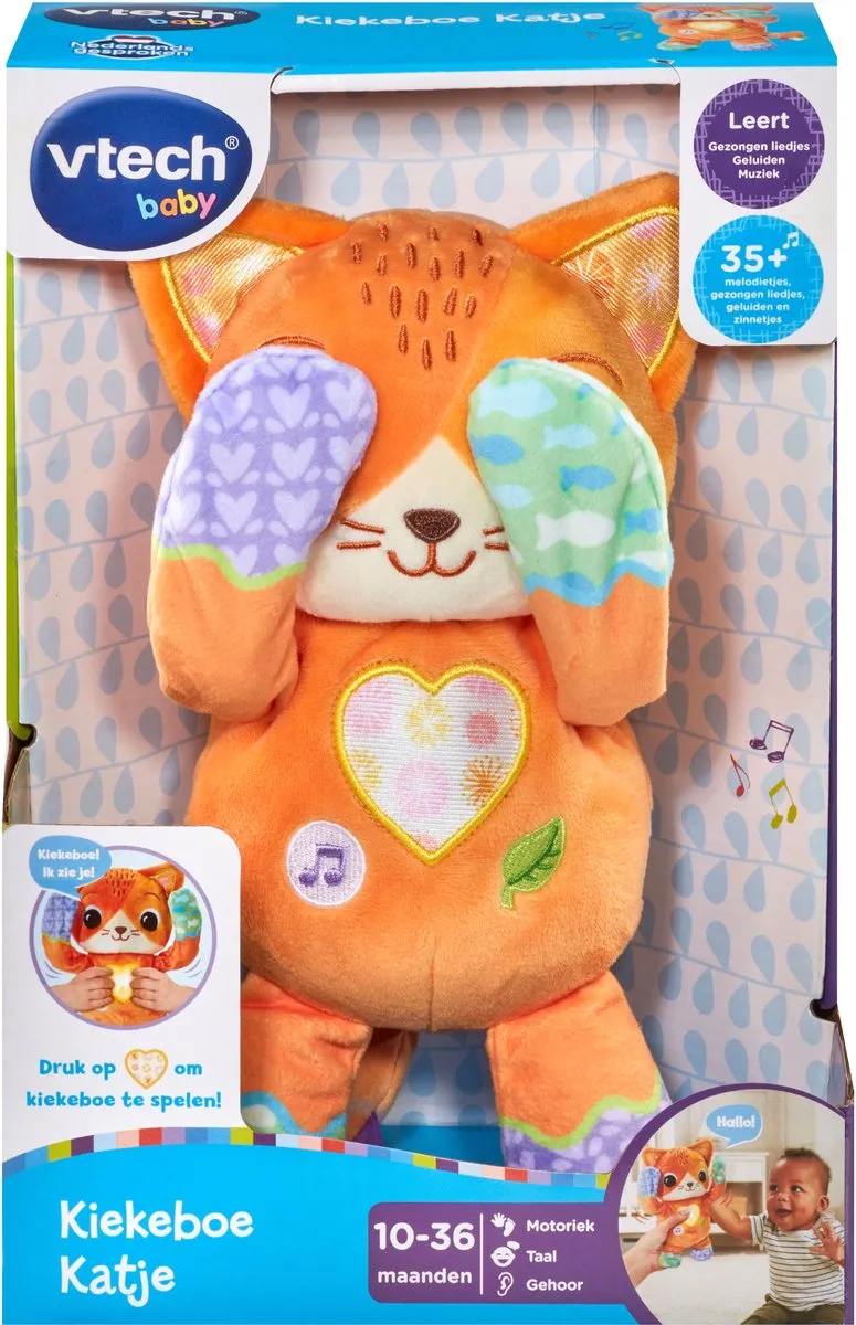 VTech Baby Kiekeboe Katje 80-567423 - Educatief Speelgoed - 10-36 Maanden - Multicolor