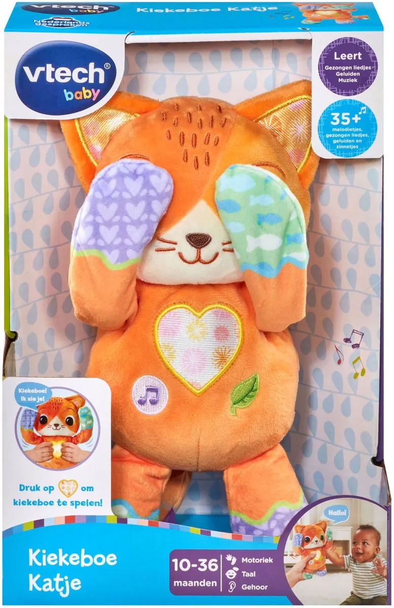 VTech Baby Kiekeboe Katje 80-567423 - Educatief Speelgoed - 10-36 Maanden - Multicolor