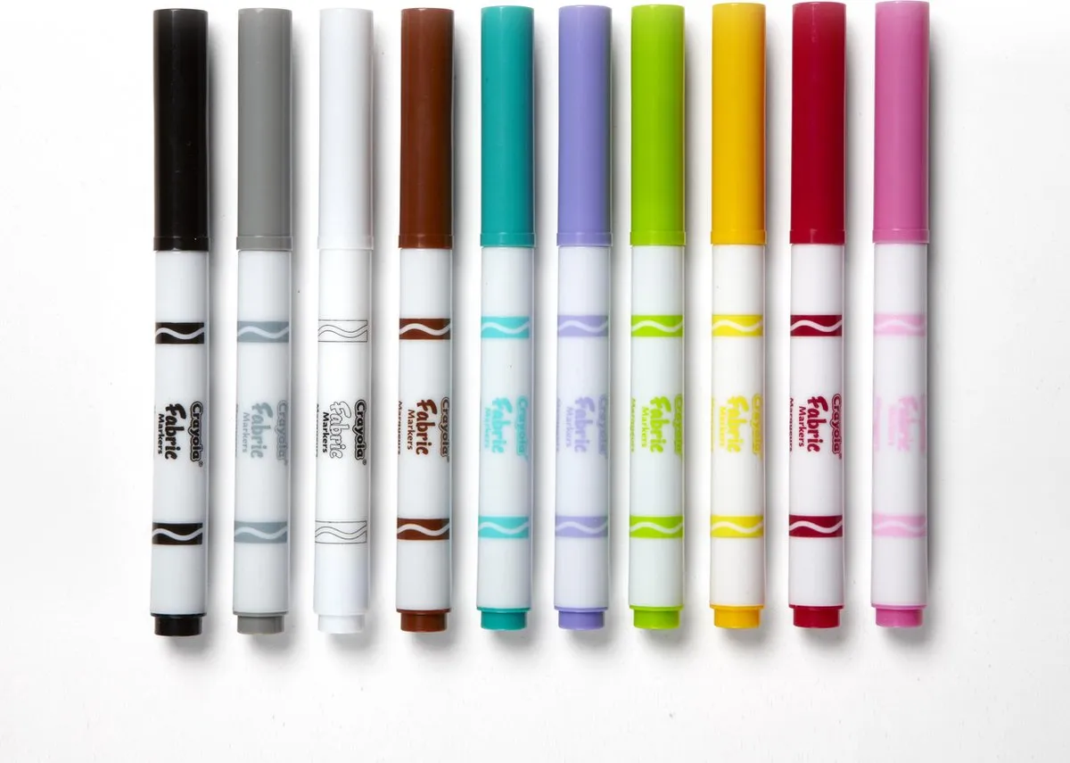 Crayola Textielstiften - 10 Stuks Multicolor