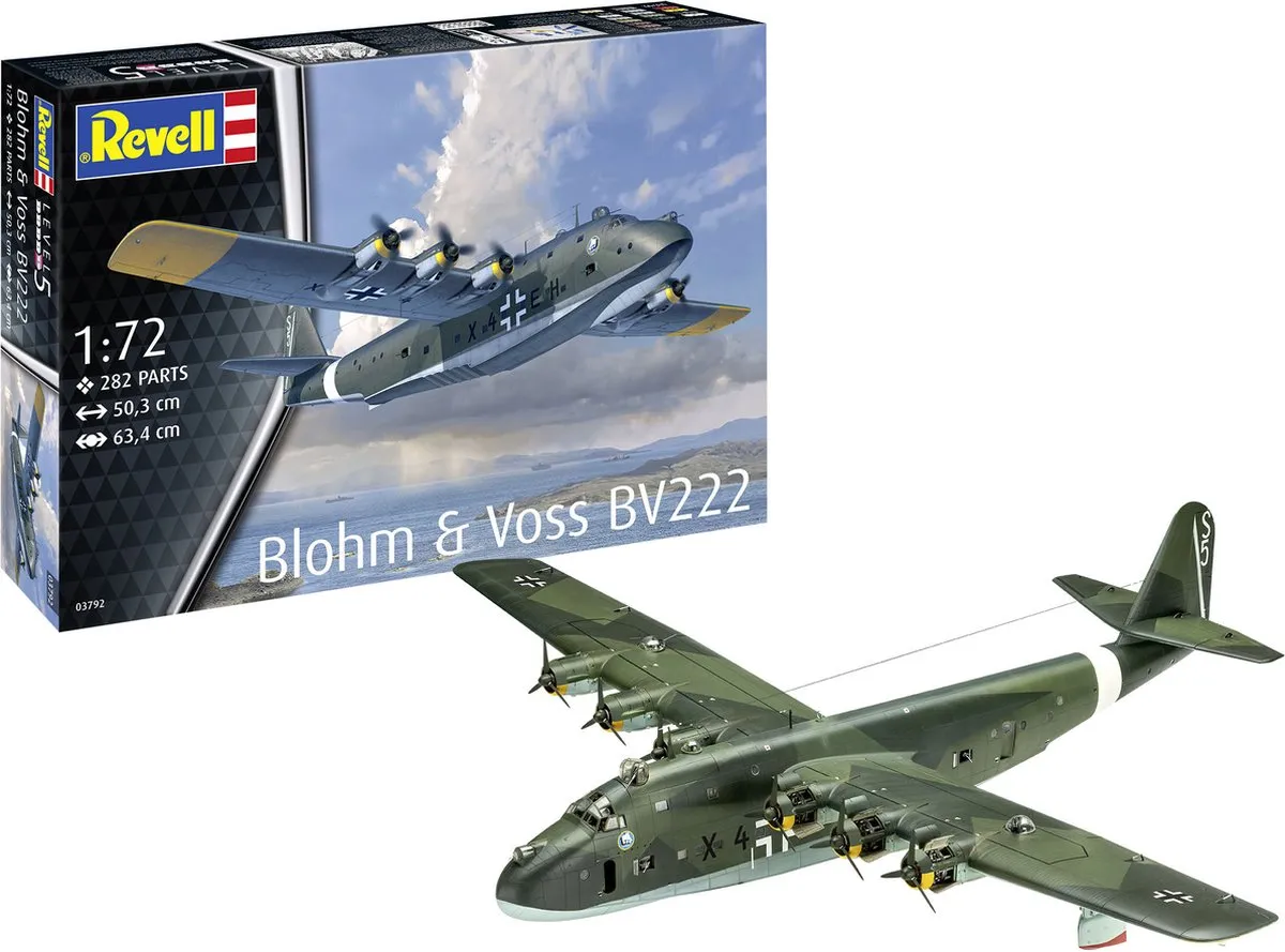 Revell 03792 Blohm & Voss BV 222 Modelbouwpakket - 1:72 - 282 Onderdelen - Multi