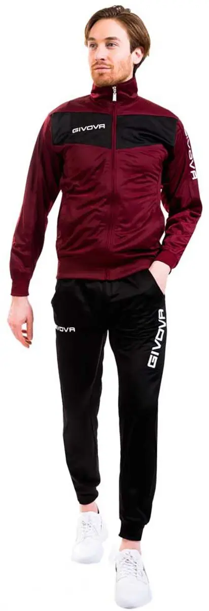 Givova Visa Trainingspak 3XL - Rood/Zwart - afbeelding 2 van 6