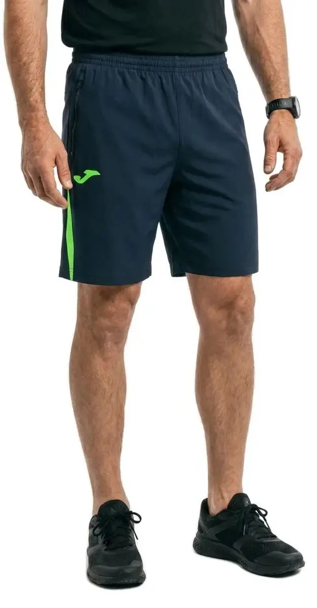 Joma Championship VII Korte Broek M - Zwart/Fluo Groen