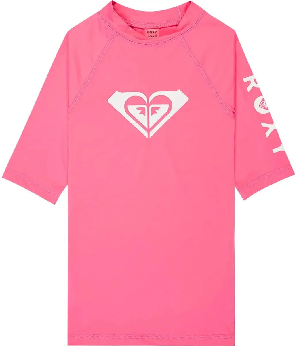 Roxy Ergwr03491 Whole Hearted Korte Mouw Rash Guard Roze 12 Years Meisje