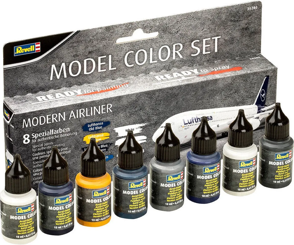 Revell Model Color Acrylverfset 8x17ml - Moderne Civiele Kleuren
