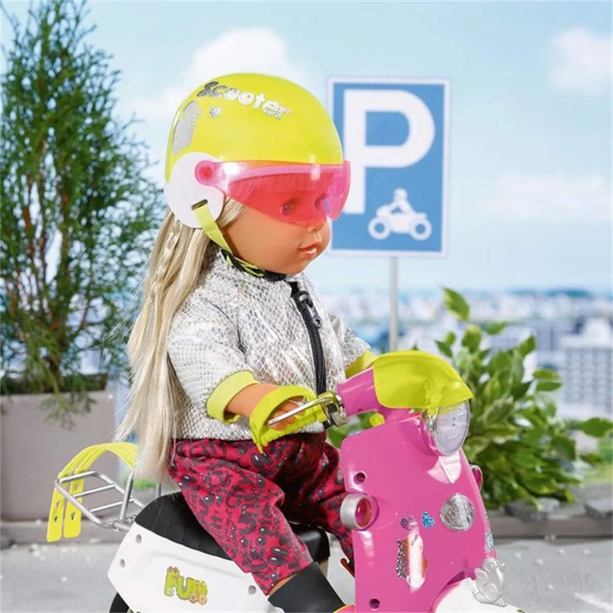 Baby Born City Scooter Helm 830239 - Geel - afbeelding 6 van 6