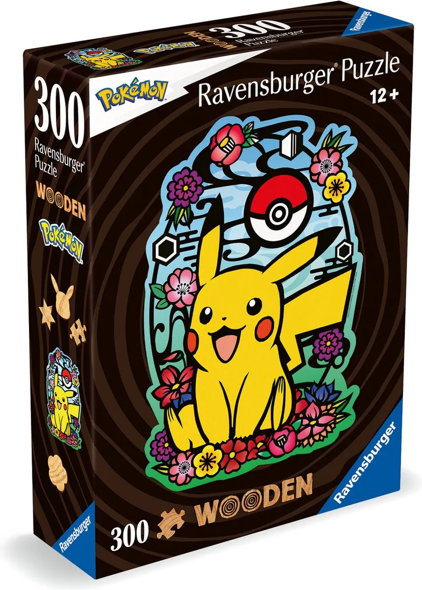 Ravensburger Pokémon Pikachu Houten Puzzel 300 Stuks