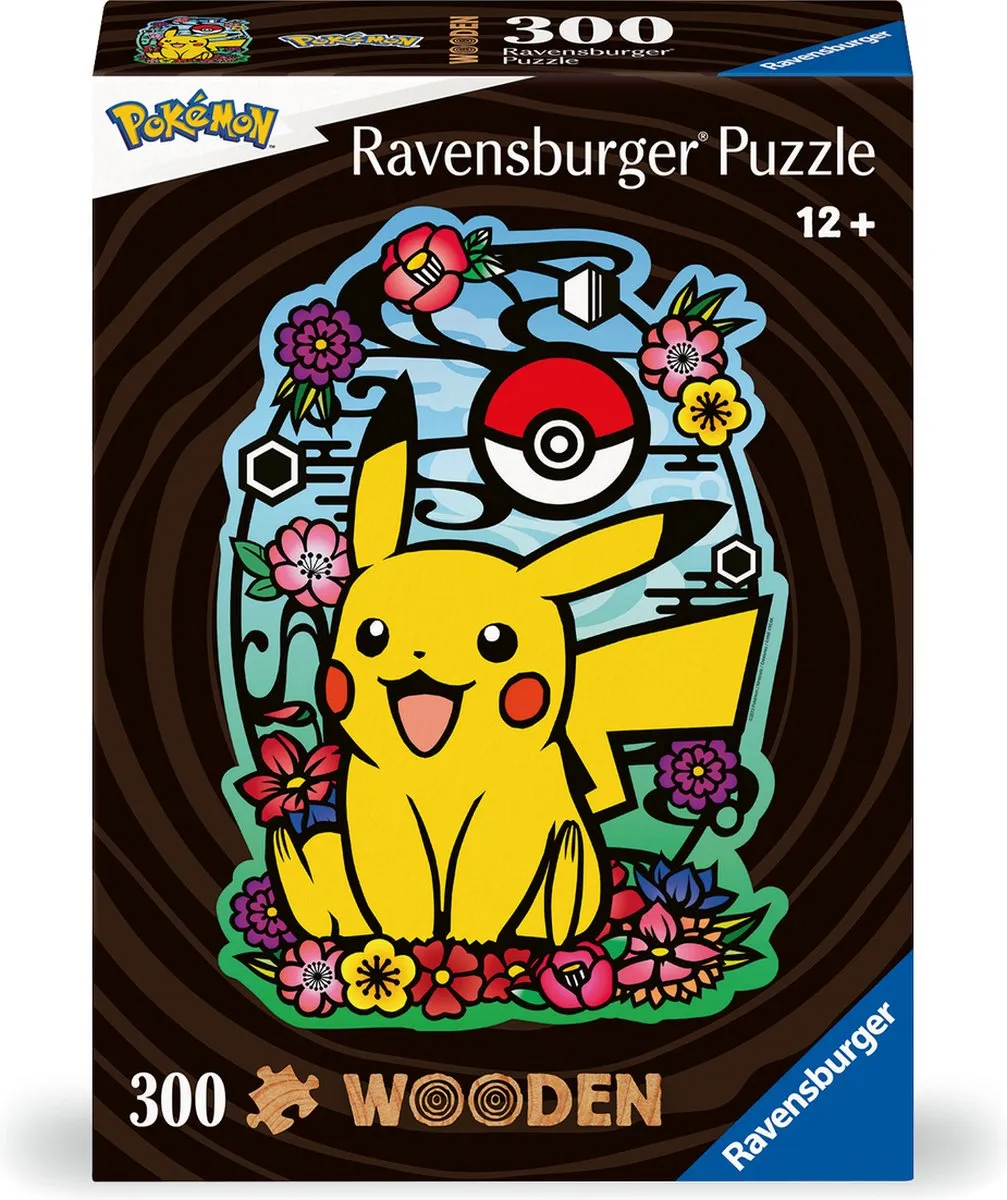 Ravensburger Pokémon Pikachu Houten Puzzel 300 Stuks