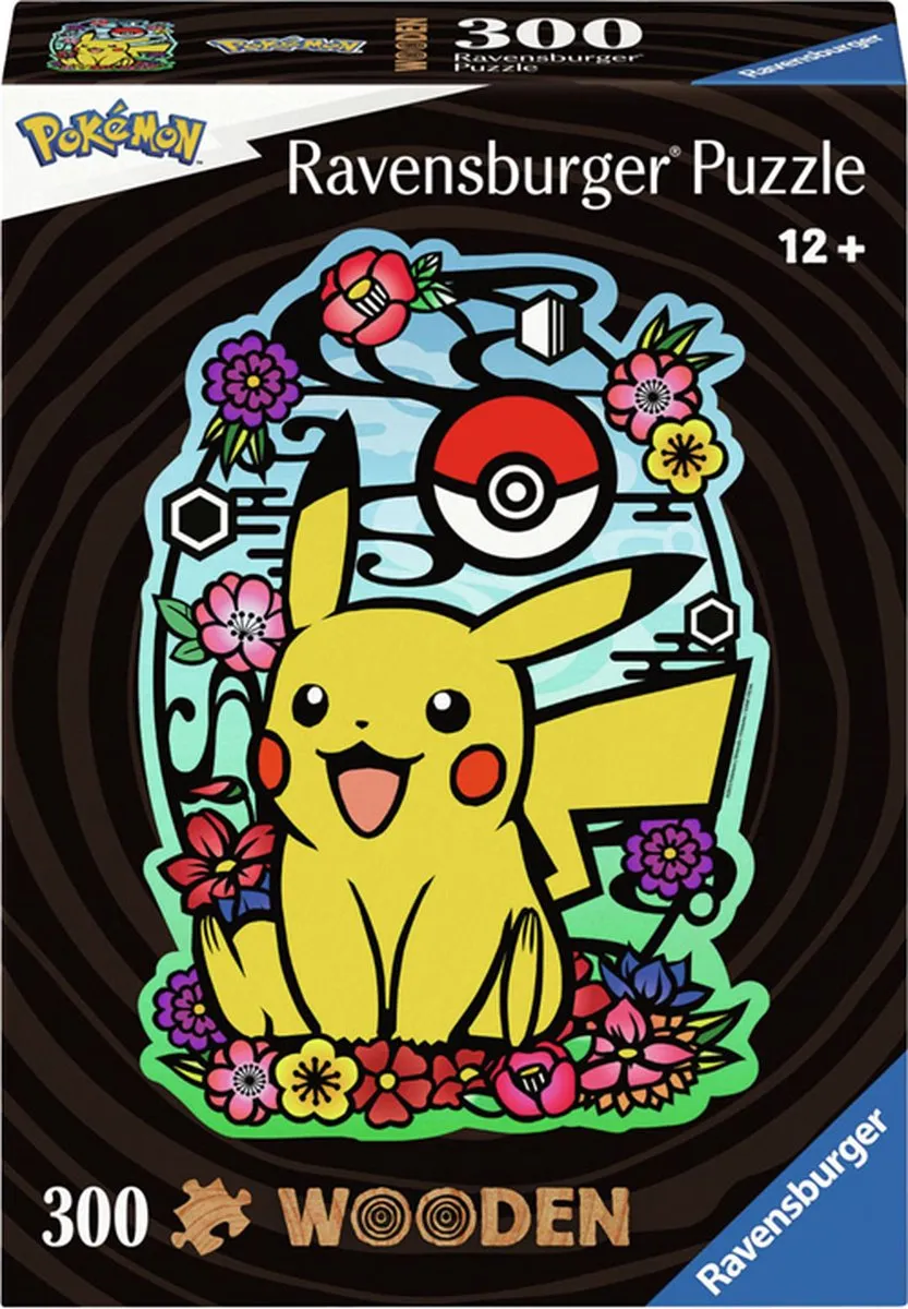 Ravensburger Pokémon Pikachu Houten Puzzel 300 Stuks