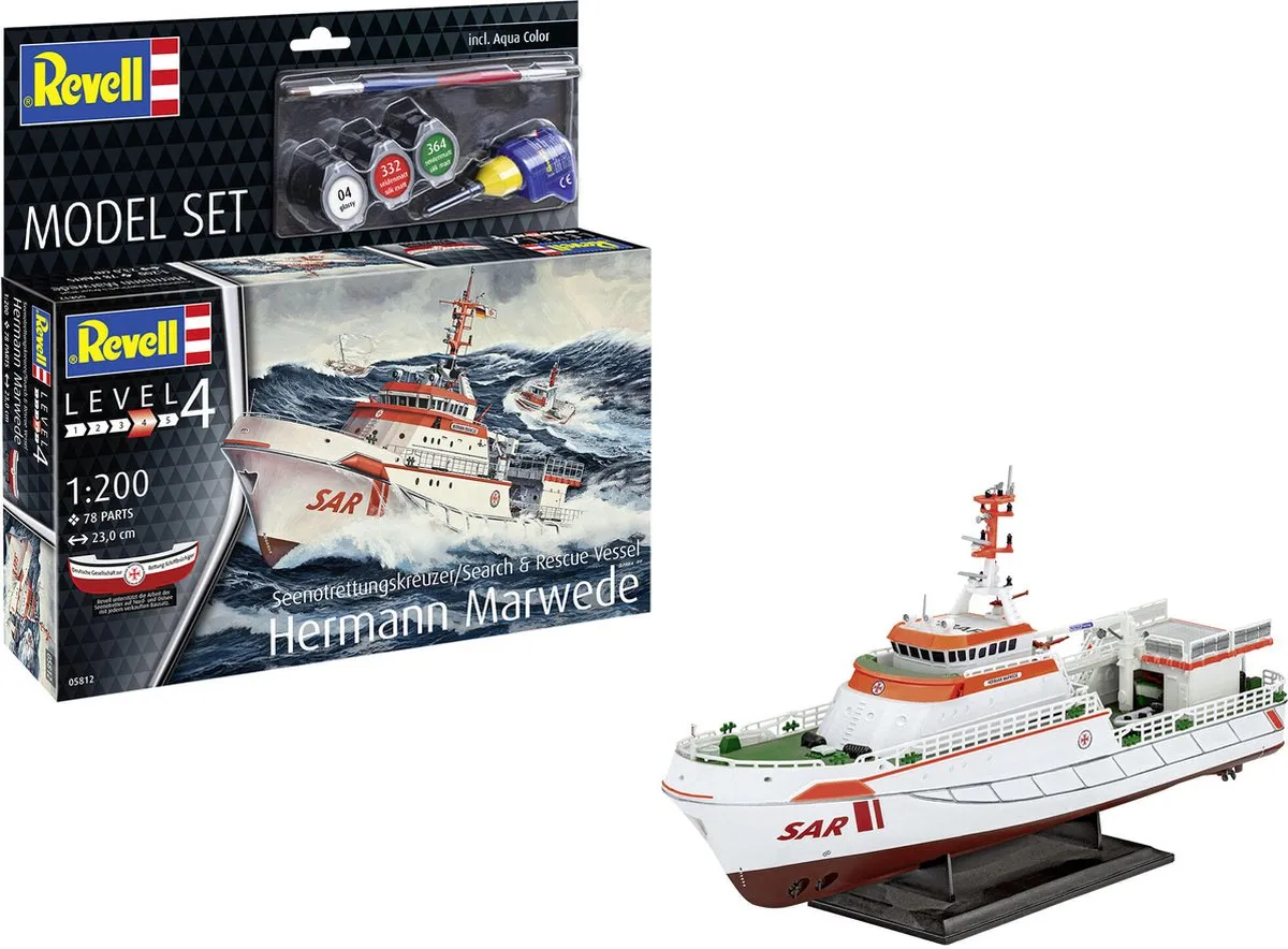 Revell 65812 Seenotkreuzer Hermann Marwede Modelbouwpakket