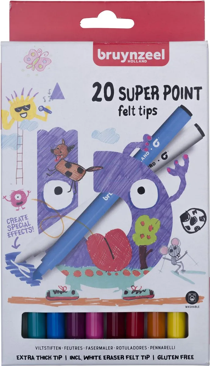 BRUYNZEEL Super Point Viltstiften 20 Stuks