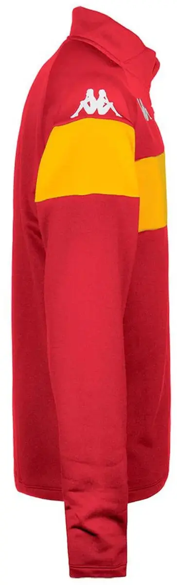 Kappa Dovare Sweatshirt - Halve Rits - S - Geel/Rood