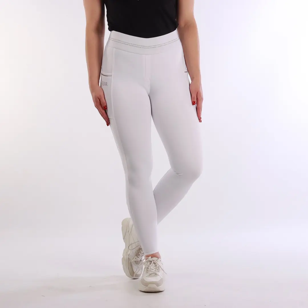 QUUR Qnila Full Grip Paardrijlegging - 42 - Wit-zilver