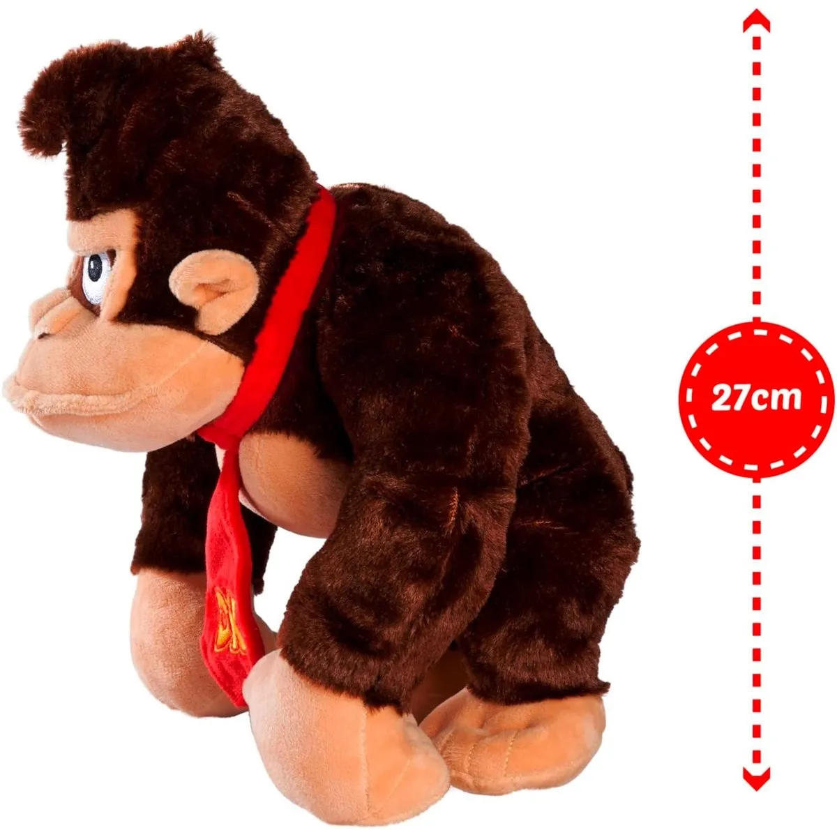 Smoby Donkey Kong Knuffel 30cm - Bruin/Rood