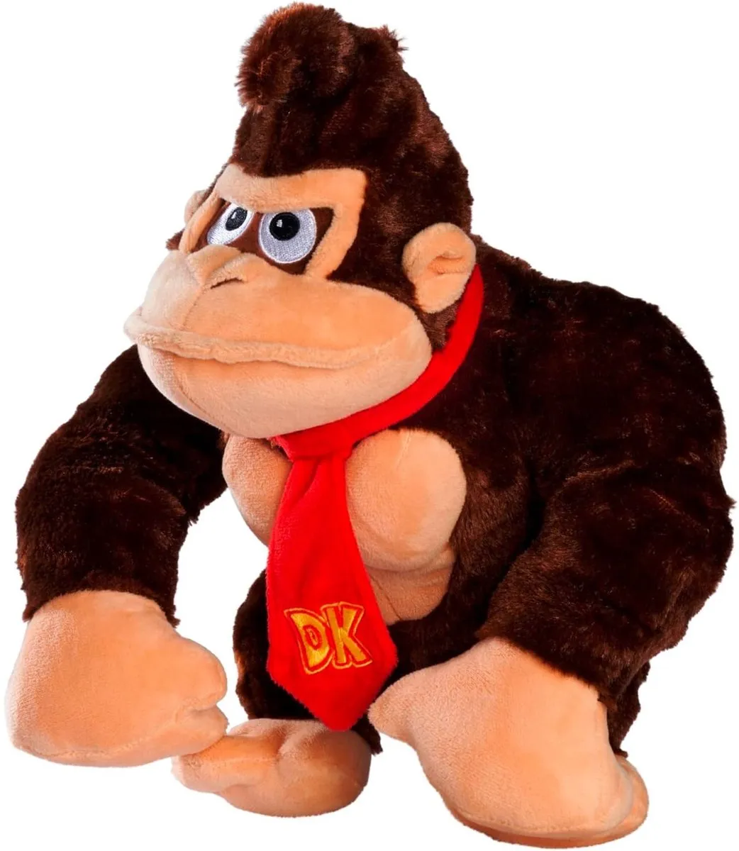Smoby Donkey Kong Knuffel 30cm - Bruin/Rood
