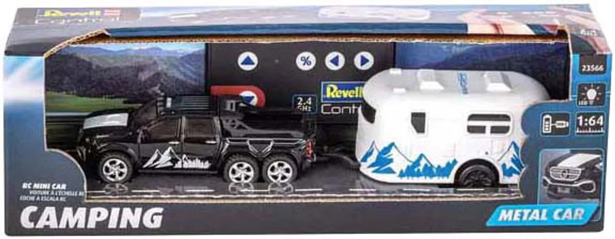 Revell 23566 RC Pickup Auto met Camper Trailer - 1:64 - Multicolor