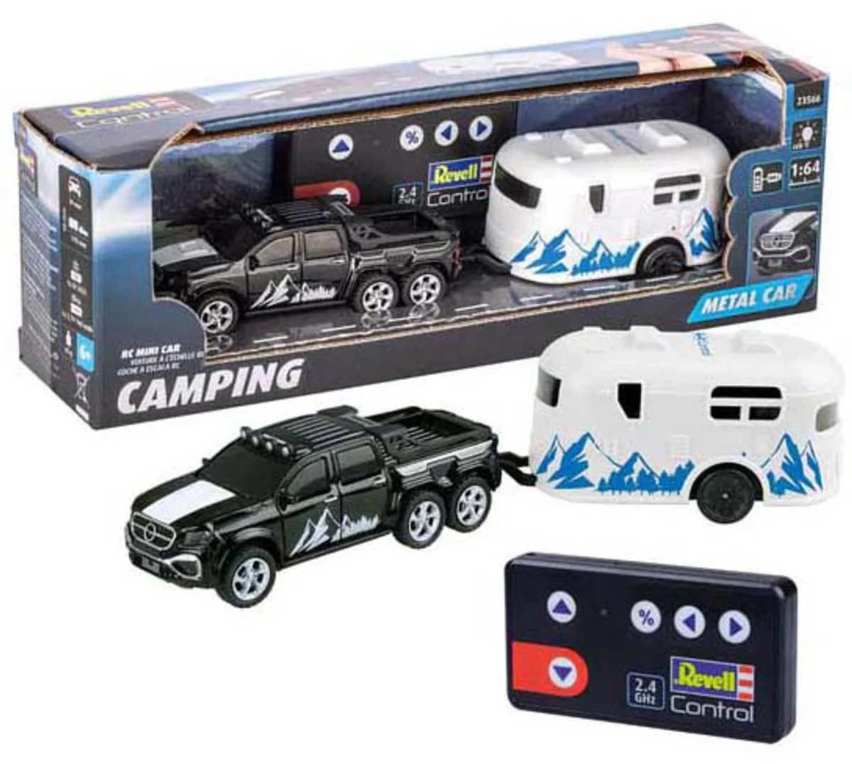 Revell 23566 RC Pickup Auto met Camper Trailer - 1:64 - Multicolor