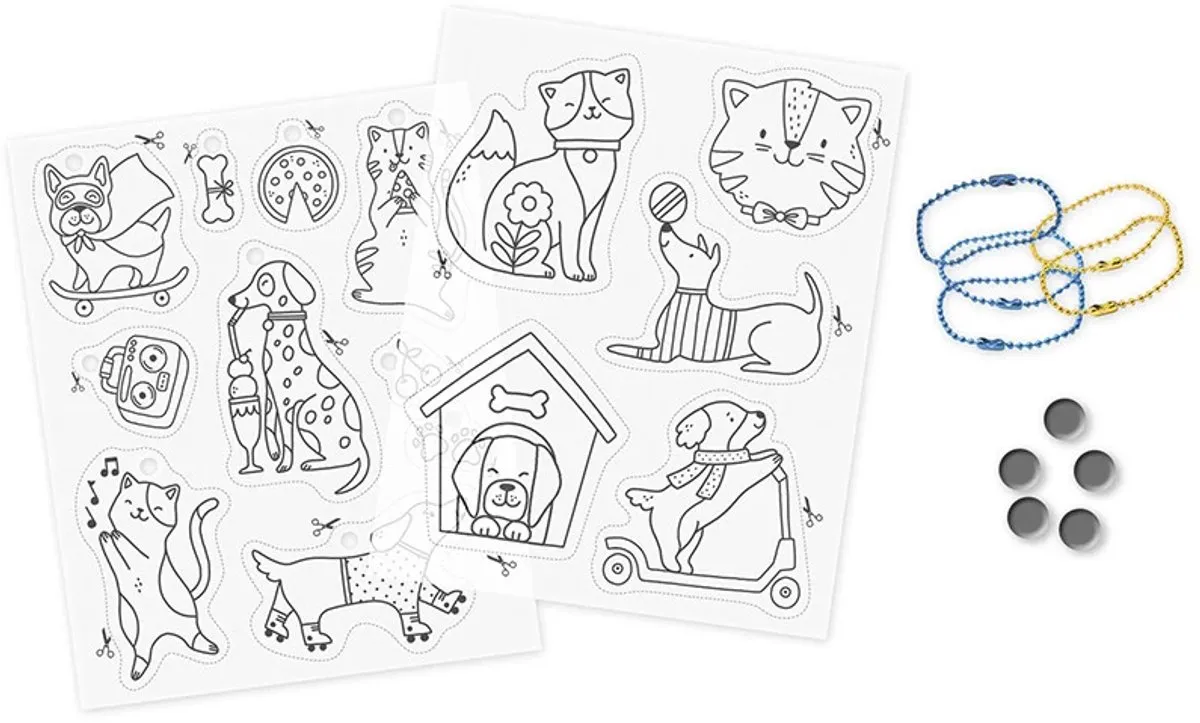 Janod Les Ateliers Du Calme Complete Set Om 10 Plastic Dieren Stickers Te Maken - Multicolor